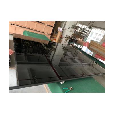 China Customized modern high quality frameless insulated sectional garage door with tempered glass double panel for sale