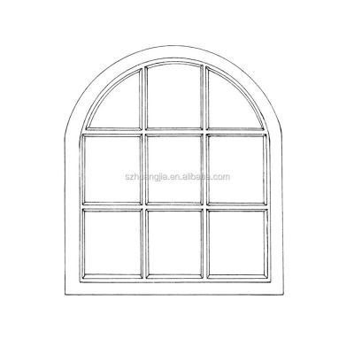 China 2021 Latest Swing Design Arch Window In Porcelain With Gloss Glass for sale