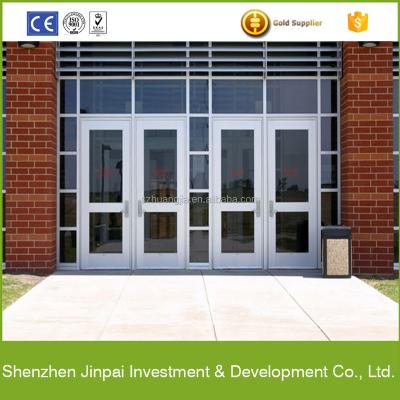 China Exterior Commercial Glass Swing Door Aluminum Frame Front Swing Price for sale