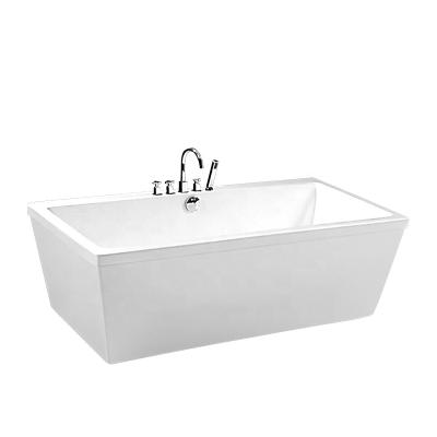 China Modern Design K-8892 Freestanding Solid Outdoor Acrylic Freestanding Bathtub Square Shape for sale