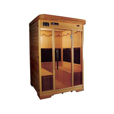 China Modern computer control panel K-7125 new generation infrared sauna steam machine beauty home slim sauna wood chamber for sale