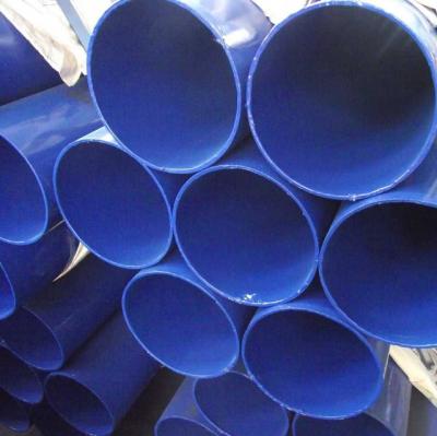 China Anti liquid pipe corrosion steel pipe, inside and outside plastic coated epoxy steel pipe for sewage discharge for sale