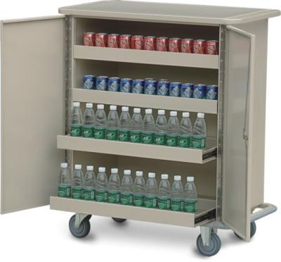 China Metal  Hotel Housekeeping Trolley Mini Bar Trolley 1000*560*H1160mm for sale