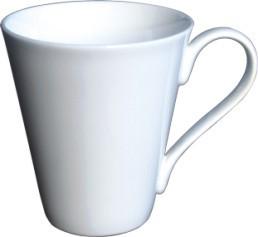 Cina tazze da caffè dell'hotel di 90*H107mm che bevono tazza ceramica bianca 350ml in vendita