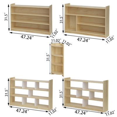 China Modern Children's Book Storage Toy Rack Wood Factory Wholesale Children's Book Storage Rack Children's DIY Shelf for sale