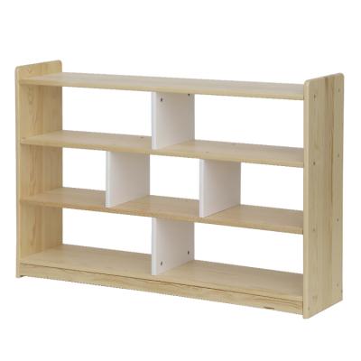 China Modern Children's Single Shelf Solid Wood Floor Shelf,Economic Simple Bookcase Primary School Baby Toy Storage Rack for sale