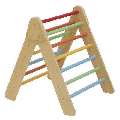 China Eco-friendly Foldable Toddler Triangle Wooden Activity Climber Climber For Sliding Playground for sale