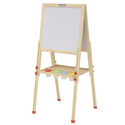 China Educational Toys Gifts Wooden Double Sided Children's Adjustable Wooden Drawing Board Drawing Board for sale