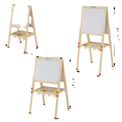 China Mordern Single Wholesale Customized Wooden Double Sided Kids Removable Education Easel Magnetic Painting Writing Chalk Board for sale