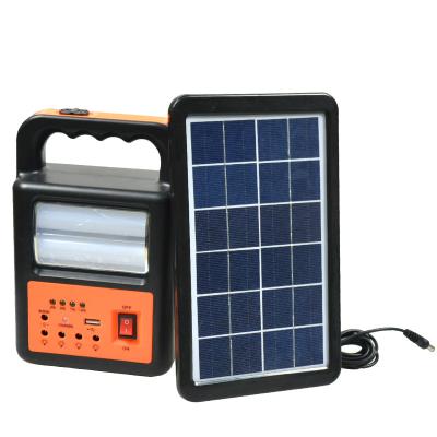 China Solar Power Lighting System Mini Solar Panel 3Bulbs Camping Outdoor/Indoor Automatic Rechargeable System Solar Power Lighting System 3Bulbs for sale