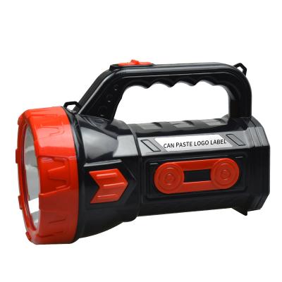 China Outdoor Use Promotion ABS LED Plastic Handheld Camping Search Light Rechargeable Most Power Spotlight for sale