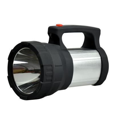 China Aluminum Alloy Emergency Spotlight 15w Wide Range Rechargeable Handheld Searchlight Dual Brightness Adjustment/LED Flashing Light Function Housing Manual Spotlight for sale