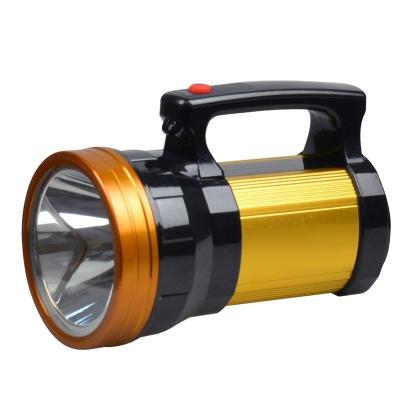 China Outdoor Use 10w Super Bright LED Torch Flashlight Rechargeable Long Life Spotlight Search Light for sale