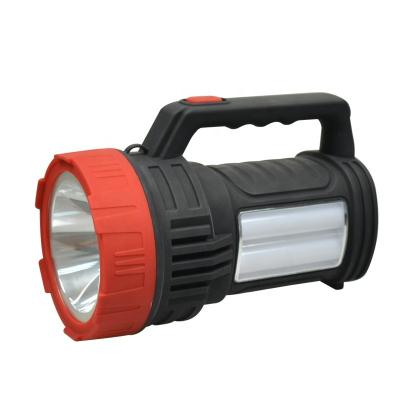 China Outdoor Use LED Spotlight Rechargeable Multi Function Ultra Bright High Power Camping Lantern Flashlight Handheld Spotlight for sale