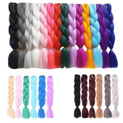 China Wholesale Synthetic Hiar Braid Braiding Hair Bundles 24inch Jumbo Braid Ombre Hair Extension For Women Cheap Blue Gray Pink Red DIY Hairstyle for sale