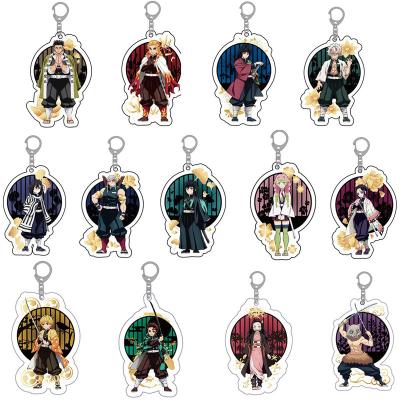 China Hot Selling 13 Pcs Anime Key Chain Anime Demon Key Chain Slayer Kimetsu No Yaiba Keychains Acrylic Key Chain Gift For Fans Acrylic Key Chain for sale