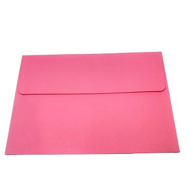 China Package For Card Wholesale Custom Printed Pink Iridescent Paper Envelope Package For Card, Gift, Money Or Bank Letter Document for sale