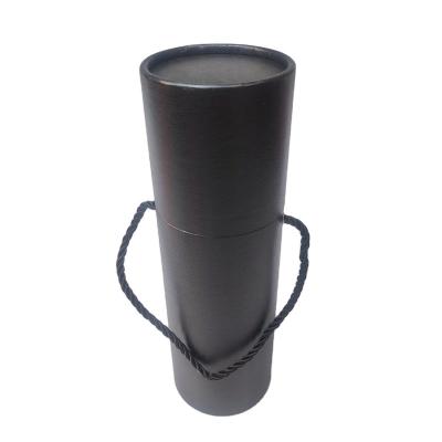 China recyclable & Eco-friendly Economical Modern Design Cylindrical Tube Box Black Paper Packaging Boxes Tubes for sale