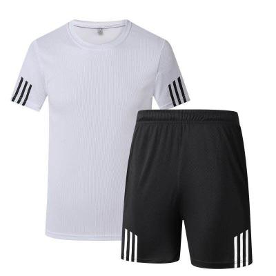 China Breathable Fashion Mens Summer Shorts Sleeve Top And Pants Solid Sports Sets for sale