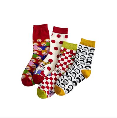 China Colorful Funny QUICK DRY Kids Crew Bangs Joker Polka Dots Fun Novelty Cotton Socks for sale