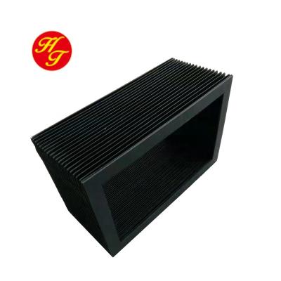 China Building Material Shops Dust Cover Cnc Protective Way Bellows Square Cover Bellows Cover For Hoisting Platform for sale