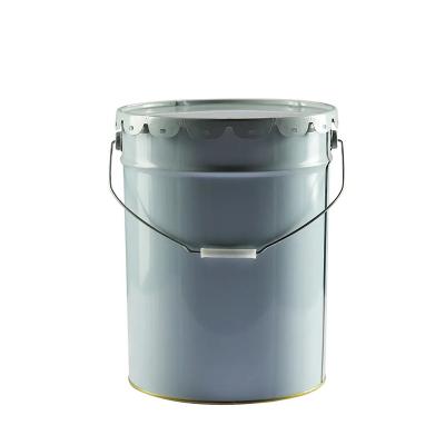 China Heavy Duty Removable Lid Metal Paint Bucket With Lid For Packing Chemicals Paint for sale