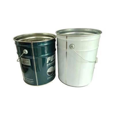 China Custom Colored Durable Metal Paint Bucket With Lid Tight Lids 0.38mm for sale