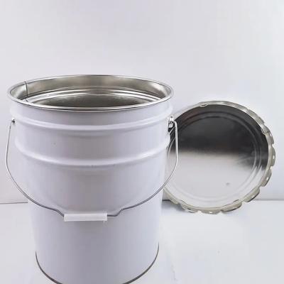 China Customized Tinplate Pails Bucket With CMYK Logo And Metal Handle for sale