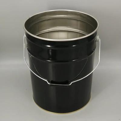 China Rust Resistant Metal Paint Bucket Tinplate Pails With Handle for sale