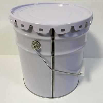 China Rustproof And Durable Metallic Coating Metal Paint Bucket With Metal Handle for sale