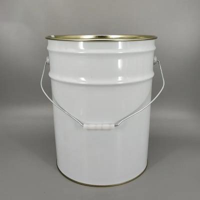 China Cylindrical Rust Resistant Metal Lubricating Oil Bucket 1L-40L  Tinplate Pails for sale