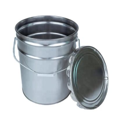 China Corrosion Resistant 25 Litre Paint Bucket Iron Oil Drum Stackable And Customizable for sale