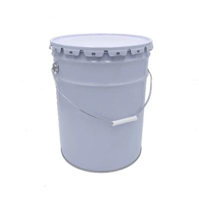 China 25 Liter Industrial Strength Oil Paint Bucket With Lid Rust Resistant Coating And Sturdy Steel Handle for sale