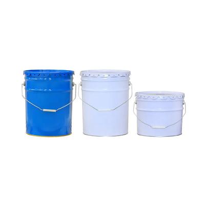 China 25L Tight Sealable Heavy Duty Steel Oil Tinplate Pails 5 Gallon Steel Bucket for sale