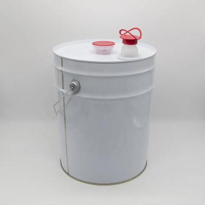 China Customized Metal Handle Silver Iron Seed Bucket with Drainage Holes for sale