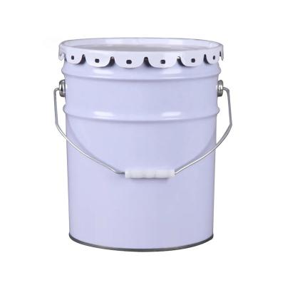 China Customized Logo 3.5 Liter Square Bottom Iron Seed Bucket Flower Planter With Snap On Lid for sale