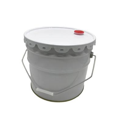 China Customizable Cylindrical Iron Metal Paint Bucket And Lid For Chemical Liquid Storage for sale