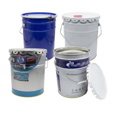 China Durability Customized Metal Paint Bucket For Chemical Paint Height 12cm-43cm for sale