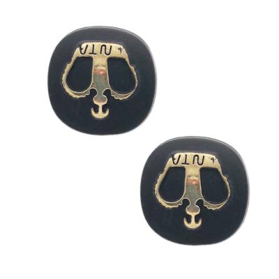 China Custom Logo Round Denim Metal Viable Zinc Alloy Engraved Sewing Leg Buttons for sale