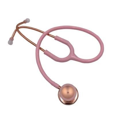 China Premium Label Best Fetal Stetoscope Rose Gold Pink Precordial Id Head Black Fits HONSUN HS-30J Dual for sale