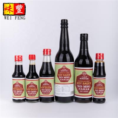 China OEM&ODM Healthy Natural Brewed Traditional Chinese HACCP Light Soy Sauce NO MSG Soy Sauce no msg 150ml for sale