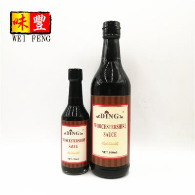 China Wholesale Price OEM Factory HACCP Taste Chinese Hot Chilli Spices Season Soy Sauce Worcester Worcestershire Spicy Sauce 500ml for sale