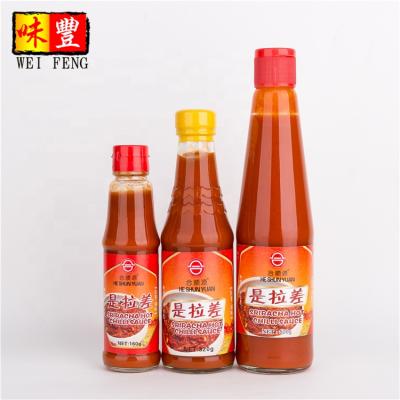 China HACCP OEM Asian Food Product Dipping Bulk 320g Chili Sauce Garlic Sriracha Sauce 320g Condiment Glass Bottle for sale