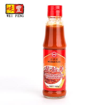 China 160g Table Bottle Hot Chili Sauce / 160g Glass Sriracha Chili Sauce for sale