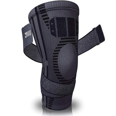 China Universal best knee support sleeve adjustable knee brace compression sleeve for pain relief for running walking basketball football sport for sale