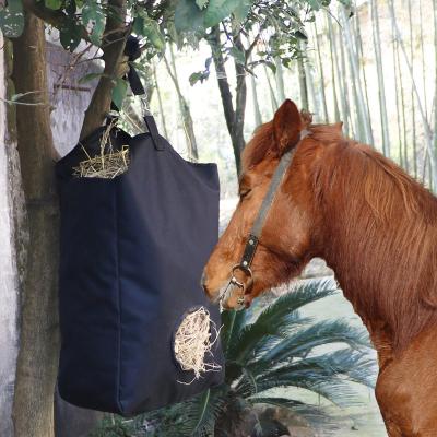 China horse slow feeding bag farm pet barn dry grass hay sacks go out horse hay bag horse equipments goats alpacas factory hot selling Horse bag 01 for sale