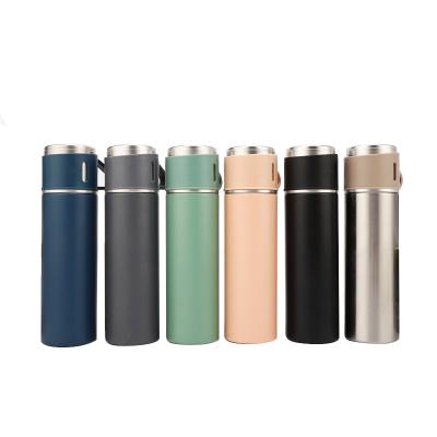 China Personalized Led Temperature Display Cup Hot-selling Rubber Paint Water Flask Tea Infuser Vacuum Insulated Thermos Bottle for sale