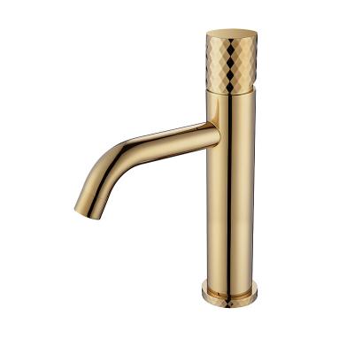 China Modern New Arrival Bathroom Faucet Brass Basin Gold for sale