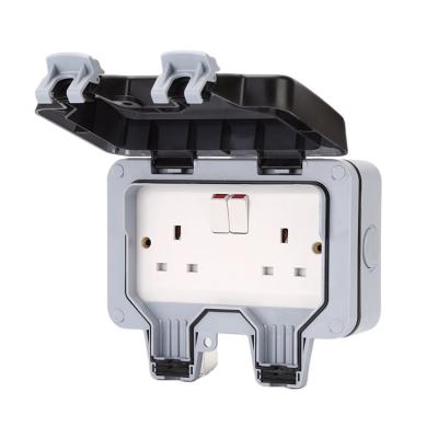 China IP66 Residential / Multipurpose Power Switch Socket MP21 Waterproof 13A Single And Double Socket for sale