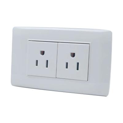 China Easy Installation ZF-3 American-style wall switch with Surface type Wall Socket without grounding  Wall Socket 2 triple plugs for sale